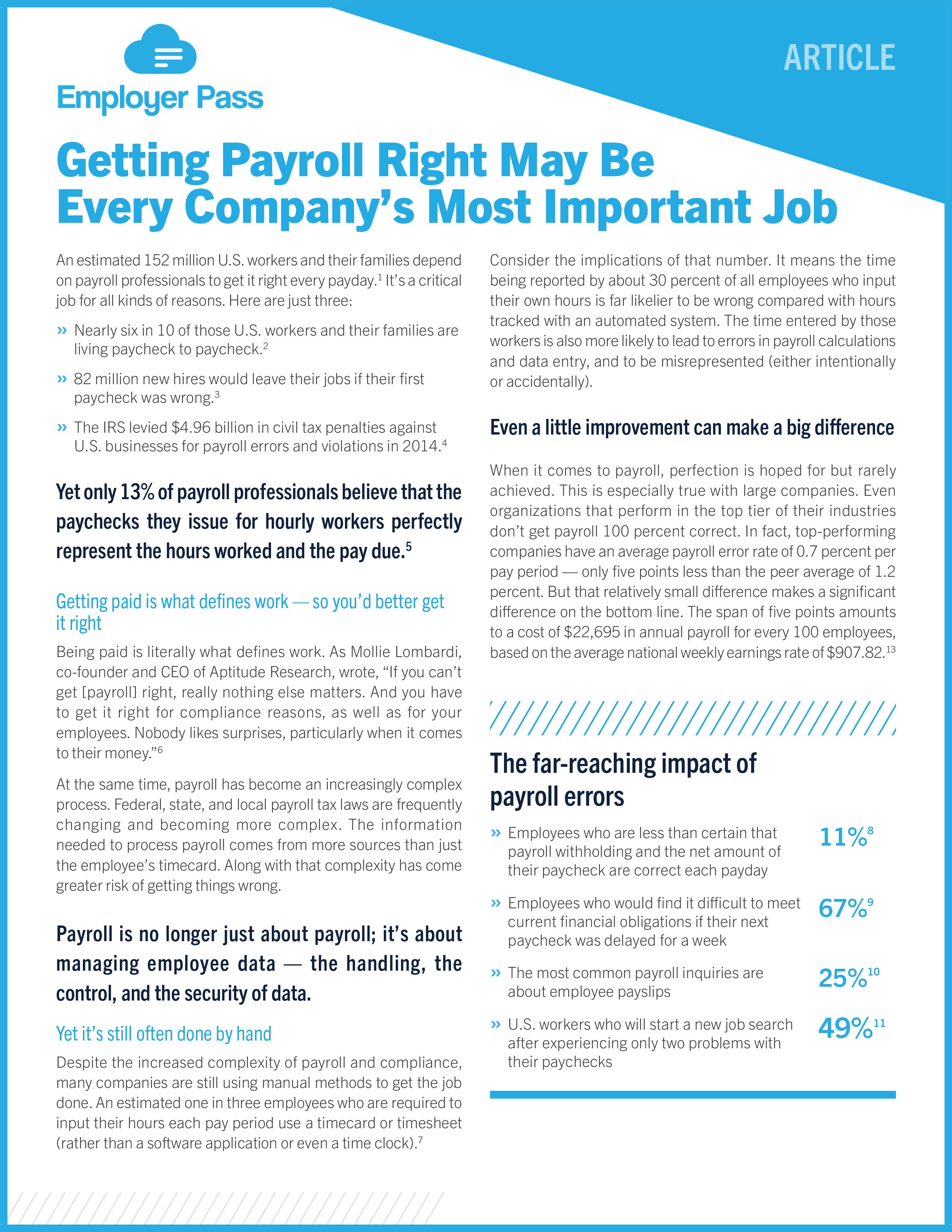 Reduce Payroll Errors to Get Payroll Right Article Cover