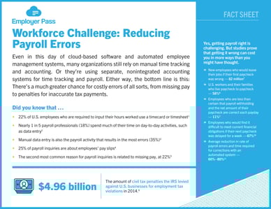 Reducing Payroll Errors Fact Sheet